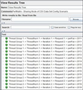 Sharing mode of CSV Data Set Config | JMeter | Example