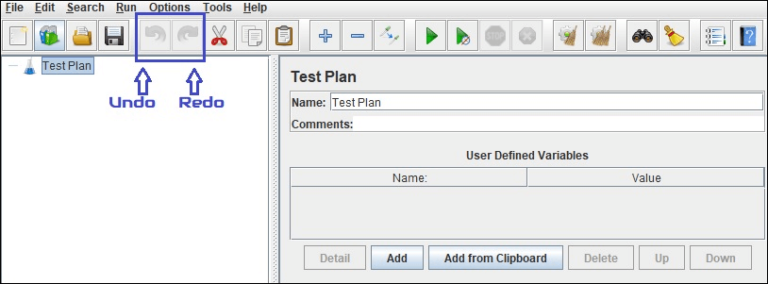 JMeter Undo & Redo options | JMeter Tips