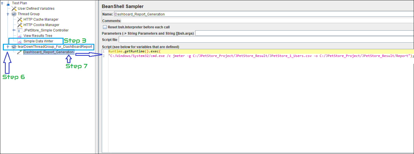 JMeter Dashboard Report - GUI mode