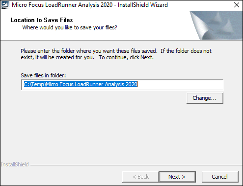 Installation of LoadRunner Analysis Tool - Extraction of file