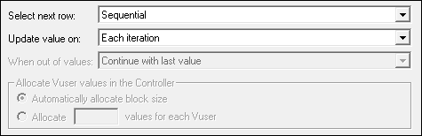LoadRunner Parameter Settings