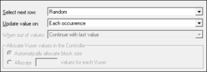 LoadRunner Parameter Settings - Combination of Parameter
