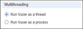 LoadRunner - Runtime Settings - Miscellaneous - Multithreading