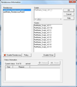LoadRunner - Rendezvous Policy