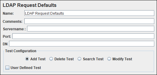 JMeter - LDAP Request Defaults