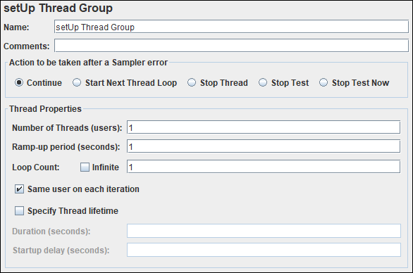 setUp Thread Group
