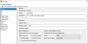 NeoLoad - Counter Variable - PerfMatrix